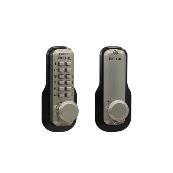 Mechanical Keyless Digital Combination Deadlocking Spring Latch Lock Single Combination Satin Nickel